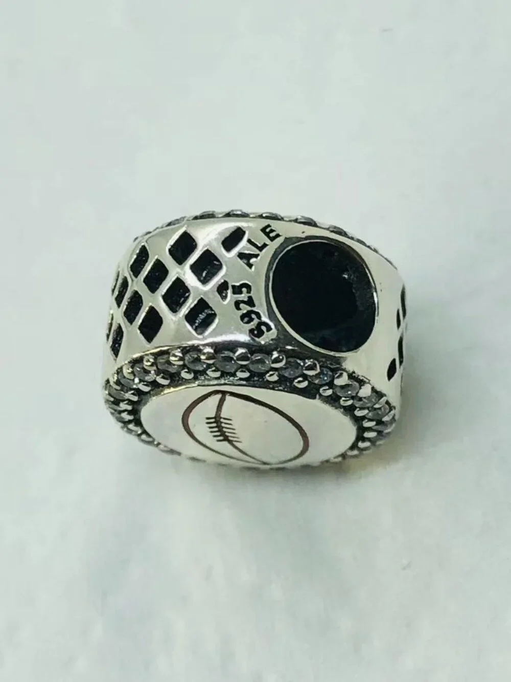 ✨ ✨Pandora Rugby Football Bead exclusive Charm S925 Silver Travel Jewelry